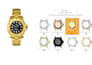 create watch configurator case, dial, strap hand on kickflip